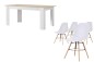 PACK Mesa TUSCANY + 4 Sillas NORDIC Blancas diseño PACK Mesa TUSCANY + 4 Sillas NORDIC Blancas diseño