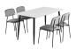 Pack 4 sillas CAPRI Gris Claro Pack 4 sillas CAPRI Gris Claro