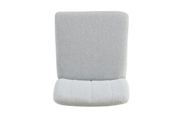 Conjunto de 4 sillas tapizadas en gris con estructura metálica