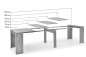 Mesa Consola Extensível ALLONGO 250 Cimento Mesa Consola Extensível ALLONGO 250 Cimento