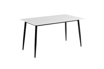 Mesa de comedor rectangular 140x80 con patas negras al MEJOR PRECIO