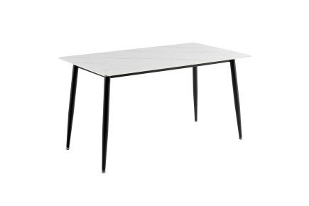 Mesa de comedor rectangular 140x80 con patas negras al MEJOR PRECIO