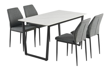 Mesa de jantar retangular 160/200x90 com pernas pretas ao MELHOR PREÇO