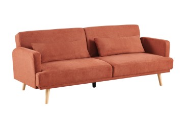 Sofá cama CLIC CLAC em cor terracota ao MELHOR PREÇO