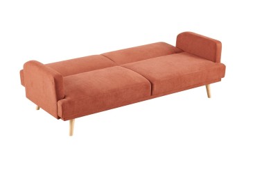 Sofá cama CLIC CLAC em cor terracota ao MELHOR PREÇO