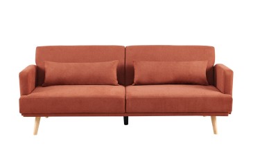 Sofá cama CLIC CLAC em cor terracota ao MELHOR PREÇO
