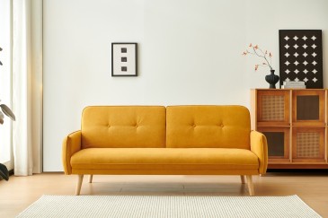 Sofá cama CLIC CLAC em cor laranja ao MELHOR PREÇO