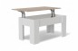 Mesa de centro elevable VIKA Carvalho e Branco Mesa de centro elevable VIKA Carvalho e Branco