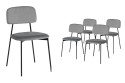 Pack 4 sillas CAPRI Gris Claro