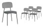 Pack 4 sillas CAPRI Gris Claro Pack 4 sillas CAPRI Gris Claro