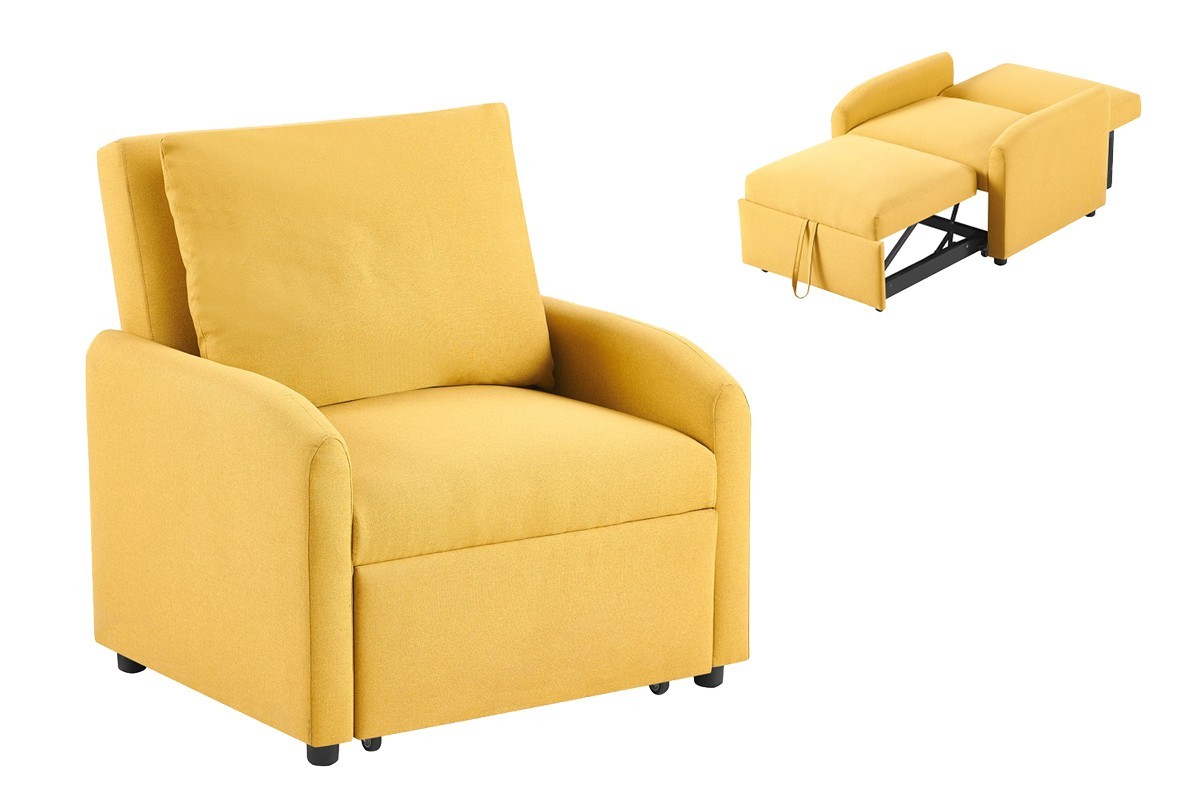 Sillón Cama TAMPA 1 Plaza Mostaza Sillón Cama TAMPA 1 Plaza Mostaza