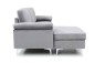Sofá Chaiselongue LUSINA REVERSIBLE Gris Sofá Chaiselongue LUSINA REVERSIBLE Gris