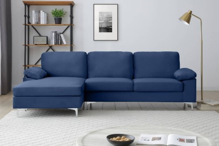 Sofá Chaiselongue LUSINA REVERSIBLE Azul