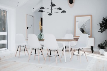 Conjunto de 6 sillas diseño en Color Blanco