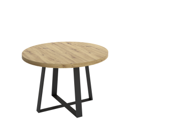 Mesa de salón circular extensible con patas metálicas al MEJOR PRECIO