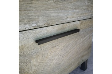 Mueble de baño 80 cm con 2 cajones en color roble alaska