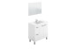 Mueble de Baño AKTIVA Blanco 2 Puertas 2 Cajones y Espejo