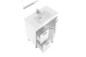 Móvel de casa de banho AKTIVA branco com 2 portas, 2 gavetas e espelho Móvel de casa de banho AKTIVA branco com 2 portas, 2 gavetas e espelho
