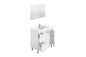 Móvel de casa de banho AKTIVA branco com 2 portas, 2 gavetas e espelho Móvel de casa de banho AKTIVA branco com 2 portas, 2 gavetas e espelho