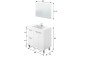 Móvel de casa de banho AKTIVA branco com 2 portas, 2 gavetas e espelho Móvel de casa de banho AKTIVA branco com 2 portas, 2 gavetas e espelho