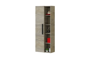 Columna de Baño ATHENA para colgar 1 Puerta + Estantes Roble Alaska
