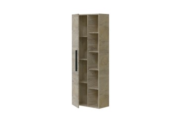 Columna de baño de 1 puerta + Estantes para COLGAR en color Roble ALASKA