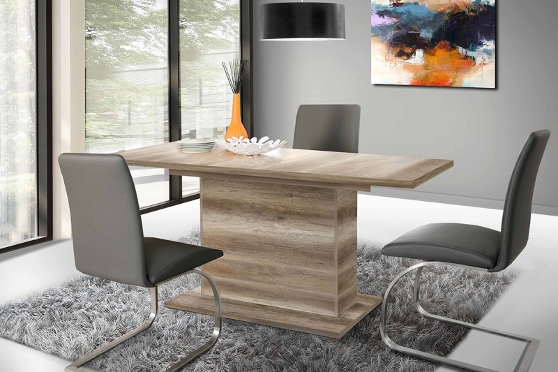 Mesa de salón - comedor BUFFALO Roble Antiguo extensible 160 - 200 cm.