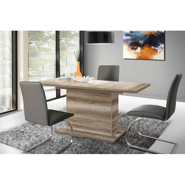 Mesa de salón - comedor BUFFALO Roble Antiguo extensible 160 - 200 cm. 