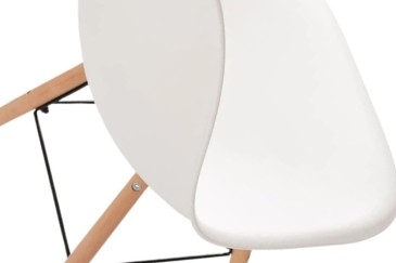 PACK Mesa de cristal de salón + 4  Sillas NORDIC en Blanco