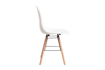 PACK Mesa de cristal de salón + 4  Sillas NORDIC en Blanco