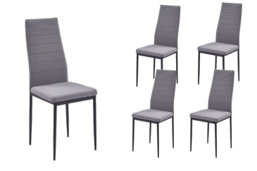PACK de 1 Mesa de salón extensible cemento + 4 Sillas yuri gris