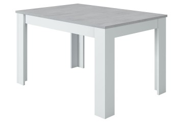 PACK de 1 Mesa de salón extensible cemento + 4 Sillas yuri gris