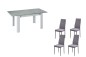 PACK Mesa extensible cemento + 4 Sillas Yuri Gris