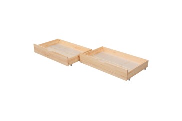 Original cama infantil de color roble con forma de cabaña