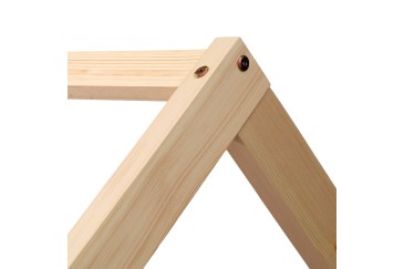 Original cama infantil de cor carvalho em forma de cabana