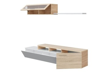 Pack salón completo Nexus Roble Canadian y Blanco al mejor precio