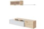 Pack salón completo Nexus color Roble Canadian y Blanco Brillo Pack salón completo Nexus color Roble Canadian y Blanco Brillo