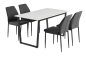 Pack Mesa de salón FAENZA + 4 Sillas LUSK Gris Oscuro Pack Mesa de salón FAENZA + 4 Sillas LUSK Gris Oscuro
