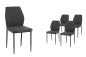 Pack Mesa de salón FAENZA + 4 Sillas LUSK Gris Oscuro Pack Mesa de salón FAENZA + 4 Sillas LUSK Gris Oscuro