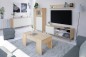 Pack salón Kikua Plus estilo nórdico roble y blanco artik