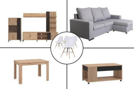 Pack AHORRO Salón AVIGNON IGUARAN (Con Chaiselongue Reversible)