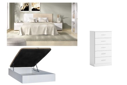 Pack Quarto MAIA + Canapé RECKTO + Cômoda COUPLE