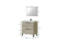 Pack Mueble de Baño ATHENA Roble 2 Cajones y Espejo + Columna 2 P
