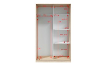 PACK Quarto MEDITERRANEO + Cama Rebatível RECKTO 135 + Roupeiro TOP + Cómoda com Gavetas