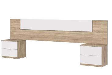 PACK Quarto MEDITERRANEO + Cama Rebatível RECKTO 135 + Roupeiro TOP + Cómoda com Gavetas