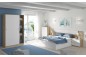 PACK Quarto MEDITERRANEO + Cama Rebatível RECKTO 135 + Roupeiro TOP + Cómoda com Gavetas