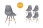 Pack 4 sillas NORDIC Gris diseño Pack 4 sillas NORDIC Gris diseño