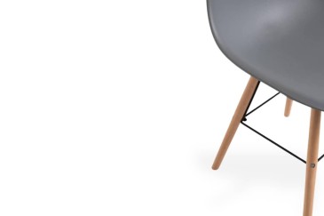 Conjunto de 4 cadeiras de design na cor cinzenta