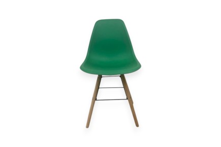 Conjunto de 4 cadeiras de design nórdico na cor verde-esmeralda