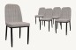 Pack de 4 sillas MOCHER Gris Pack de 4 sillas MOCHER Gris